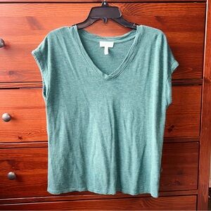 Jessica Simpson Teal V-Neck Short Sleeve Tee